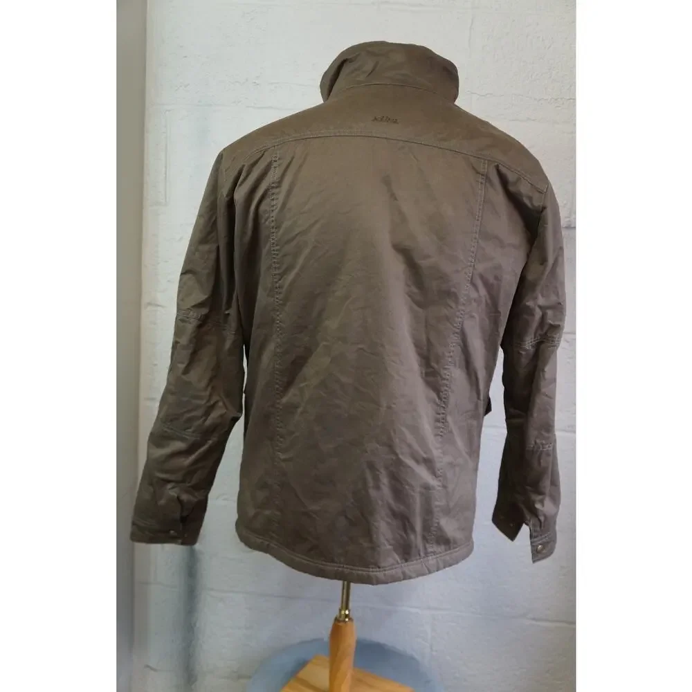 Men's Kuhl Projekt Insulated Kollusion Brown Quilt Lined Zip Up Coat Jacket Sz L - Picture 5 of 14